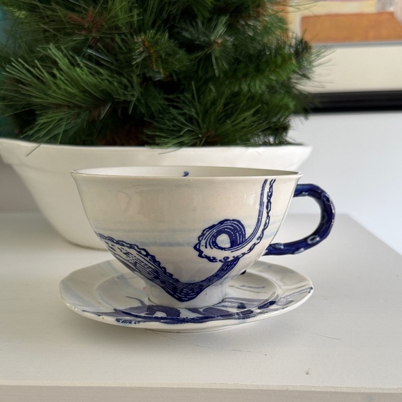 Anthropologie Other - From the Deep Anthropologie Oversized Cup and Saucer